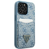 Etui IPHONE 13 PRO Guess Hardcase 4G Triangle Logo Cardslot (GUHCP13LP4TPB) niebieskie