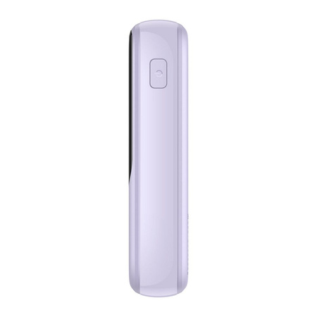 Baseus Qpow power bank 10000mAh wbudowany kabel Lightning 20W Quick Charge SCP AFC FCP fioletowy (PPQD020005)