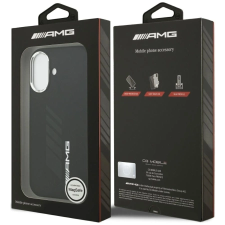 AMG Silicone Oversize Rhombs MagSafe Case for iPhone 17 - Black