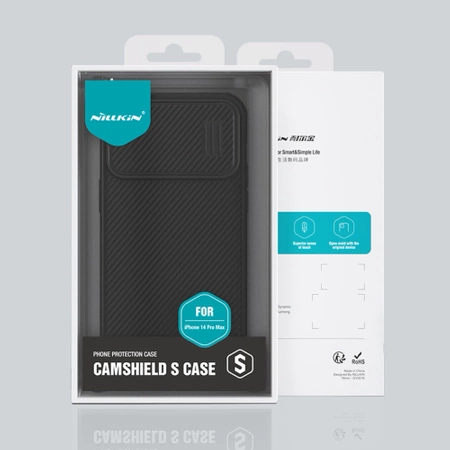 Nillkin CamShield S Hülle iPhone 14 Pro Max Gepanzerte Abdeckung Kameraschutz Blau