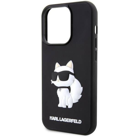 Karl Lagerfeld KLHCP14X3DRKHNK iPhone 14 Pro Max 6.7" black/black hardcase Rubber Choupette 3D
