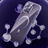 Kingxbar PQY Ice Crystal Series Magnethülle für iPhone 14 Plus MagSafe Silber