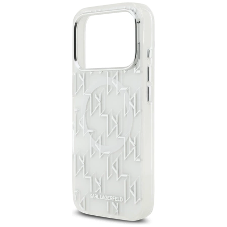 Etui Karl Lagerfeld IML KL Monogram MagSafe na iPhone 17 Pro - białe