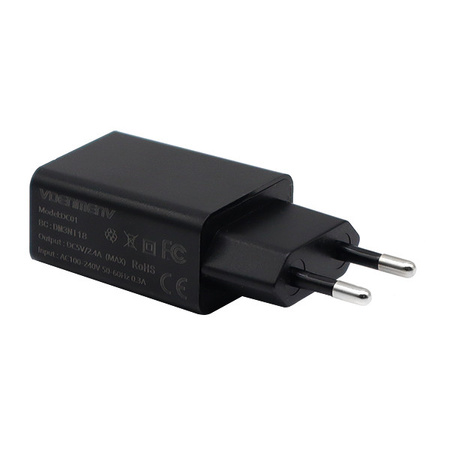 ŁADOWARKA SIECIOWA 2.4A + KABEL TYP-C USB CZARNA DENMEN 2400mA DC01 12W BLACK