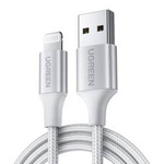 Kabel Lightning do USB UGREEN 2.4A US199, 2m (srebrny)