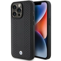 BMW Leather Diamond Pattern case for iPhone 15 Pro - black