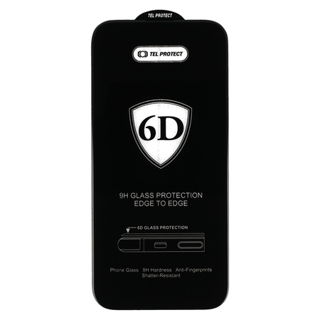 Hartowane szkło Tel Protect Full Glue 6D do SAMSUNG GALAXY S25 PLUS Czarne (with fingerprint unlock) - PAKIET 10 SZTUK