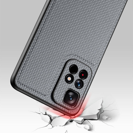 Dux Ducis Fino case cover covered with nylon material for Poco M4 Pro 5G blue