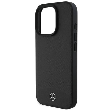 Mercedes nakładka do iPhone 16 Pro Max 6,9" MEHMP16X23RBARK Hardcase Textured And Plain Leather MagSafe czarna