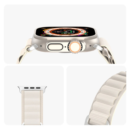 Sport Buckle Strap for Apple Watch Ultra/8/7/6/SE/5/4/3/2/1 (42, 44, 45, 49mm) Dux Ducis Strap GS Version - White
