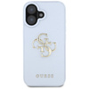 Case IPHONE 16 Guess Grained Big 4G Logo Small Classic Logo blue