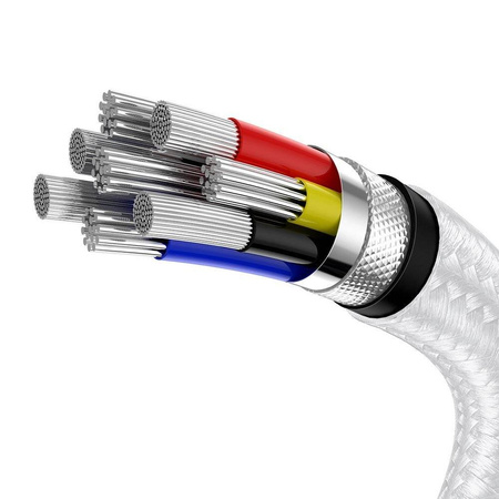 Baseus Cafule Series Metal Data Cable Type-C to Type-C 100W 1m White