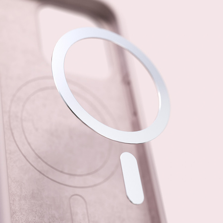 Nakładka Etteri Silicone Mag do Samsung Galaxy S25 jasnoróżowa