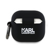 Case for APPLE AIRPODS 4 Karl Lagerfeld Silicone Karl&Chaupette Head 3D (KLA4RUNKCHK) black