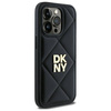 Original Handyhülle IPHONE 14 PRO DKNY Quilted Stack Logo (DKHCP14LPQDSLK) schwarz