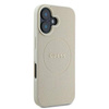 Guess GUHMP16SPGHSMME iPhone 16 6.1" beżowy/beige hardcase Grained Ring MagSafe