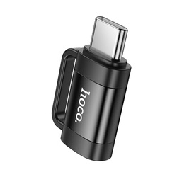 HOCO adapter OTG Typ C (męski) do Lightning (żeński) 3A UA31E czarny
