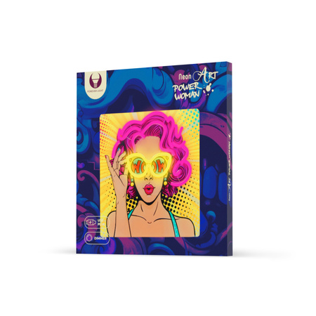 Neon ART LED POWER WOMAN żółto fioletowy FLA02 Forever Light