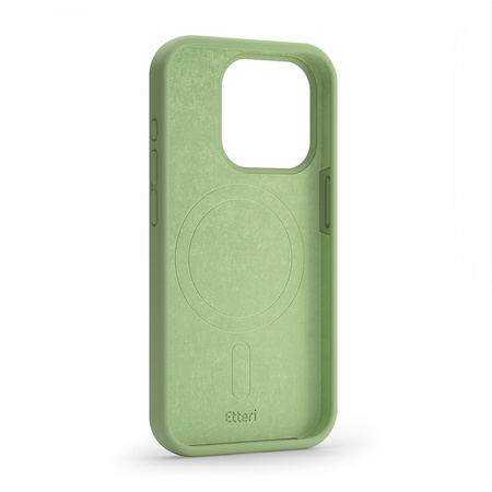 Nakładka Etteri Silicone Mag do iPhone 13 6,1" jasnozielona