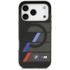 BMW M IML Metal Buttons Tricolor Lines MagSafe Case for iPhone 17 Pro Max - Black