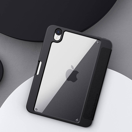 Nillkin Bevel Leather Case für iPad mini 2021 Cover mit Flip Smart Sleep Case schwarz