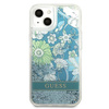 Guess GUHCP13MLFLSN iPhone 13 6.1 &quot;grün / grünes Hardcase Flower Liquid Glitter