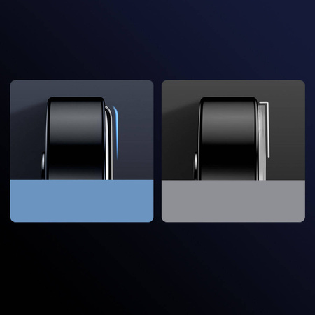Baseus 2x Panzerglas für iPhone 12 Pro Max Privacy Anti Spy (Privatisierung) mit einer Abdeckung für den Lautsprecher + Positionierer (SGBL061002) (case friendly)