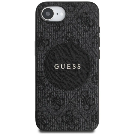 Guess 4G Circle Classic Logo MagSafe case for iPhone 16e - black
