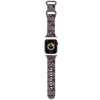 Hello Kitty Silikonarmband mit Schleifen und Streifen für Apple Watch 38/40/41 mm – Schwarz