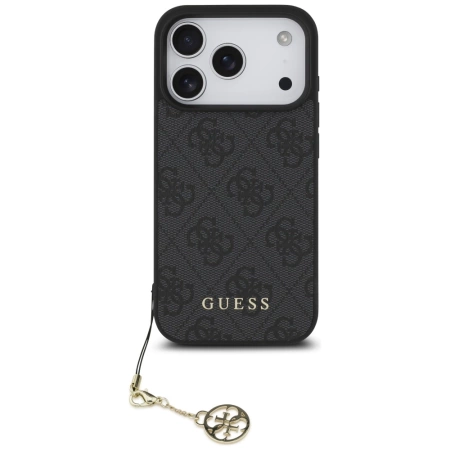 Etui Guess 4G Charms Collection MagSafe na iPhone 17 Pro - czarne