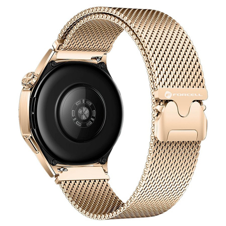 Pasek do Samsung Galaxy Watch Forcell F-Design FS10 stal 22 mm złoty