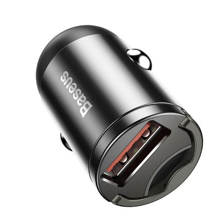 Baseus Tiny Star PPS mini inteligentna ładowarka samochodowa USB 30W Quick Charge 3.0 szary (VCHX-A0G)