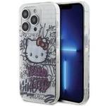 Etui Hello Kitty IML Kitty On Bricks Graffiti na iPhone 15 Pro - białe