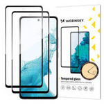 Wozinsky Set 2x Super Durable Full Glue Tempered Glass Full Screen mit Frame Case Friendly Samsung Galaxy A53 5G Schwarz
