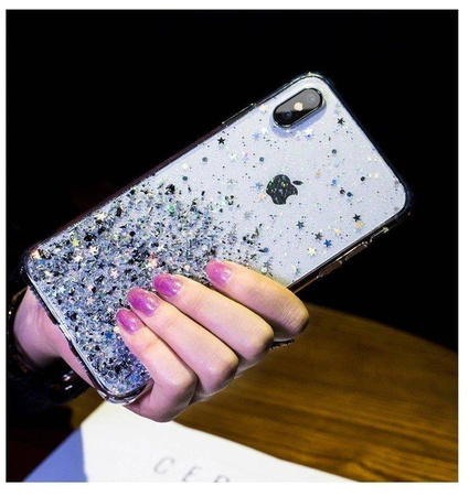 Wozinsky Star Glitter błyszczące etui pokrowiec z brokatem Samsung Galaxy A31 przezroczysty