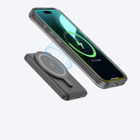 Etui silikonowe AMAZINGTHING Titan Pro Mag Case z pierścieniem magnetycznym do iPhone 16 Pro Max - czarne