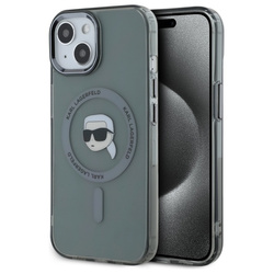 Karl Lagerfeld nakładka HC MagSafe IML Metal K. Head do iPhone 15 6,1" czarna