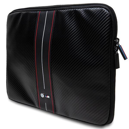 BMW Carbon & Red Stripe Hülle für einen 14" Laptop - Schwarz