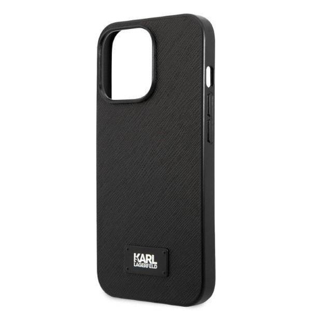 Oryginalne Etui IPHONE 13 PRO Karl Lagerfeld Hardcase Saffiano Plaque czarne