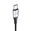 Kabel 3mk AUX minijack 3.5 mm / USB-C - srebrny