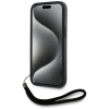 Karl Lagerfeld Saffiano Athleisure Stripes Cord iPhone 15 Pro Max Case - Pink
