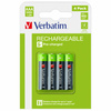 Verbatim Akumulator NiMH AAA 950mAh       Premium HR03 4szt czarny/black 49514