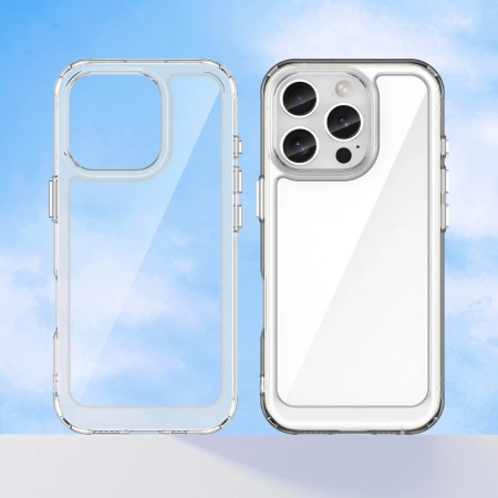 Etui Outer Space Case na iPhone 16e pokrowiec z elastyczną ramką - przezroczyste