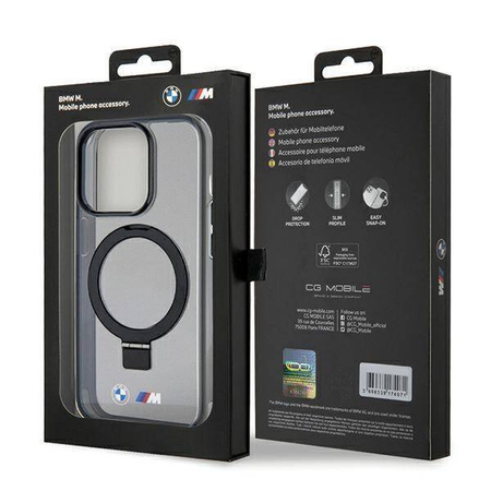 BMW Ring Stand M Collection MagSafe - Etui iPhone 15 Pro (czarny)