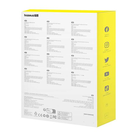 Hub z Kablem USB-C do USB-C dla Tesla Baseus T-Space czarny