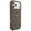 GUESS futerał do IPHONE 17 Pro Max kompatybilny z MagSafe GUHMP17XG4GFRW (PU 4G Ring Classic Logo) brązowy