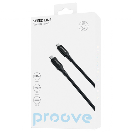 Proove kabel Speed Line Type-C do Type-C 240W (1m) czarny