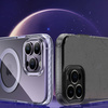 Kingxbar PQY Ice Crystal Series Magnethülle für iPhone 14 Plus MagSafe Silber