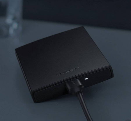 Ugreen kieszeń na dysk HDD SSD obudowa dysku SATA 2,5'' USB 3.2 Gen 1 (5 Gbps) micro USB SuperSpeed + kabel 0,5 m czarny (CM237 60353)