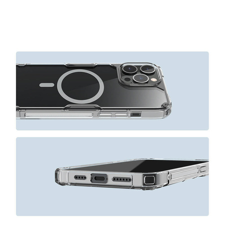 Nillkin Nature Pro Magnetic Case etui do iPhone 13 Pro magnetyczna pancerna obudowa pokrowiec przezroczysty (kompatybilne z MagSafe)